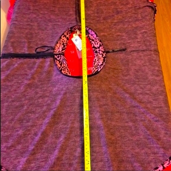 Ya Los Angeles pink & black damask circle pin up A line retro boho skirt S NEW - Picture 5 of 8